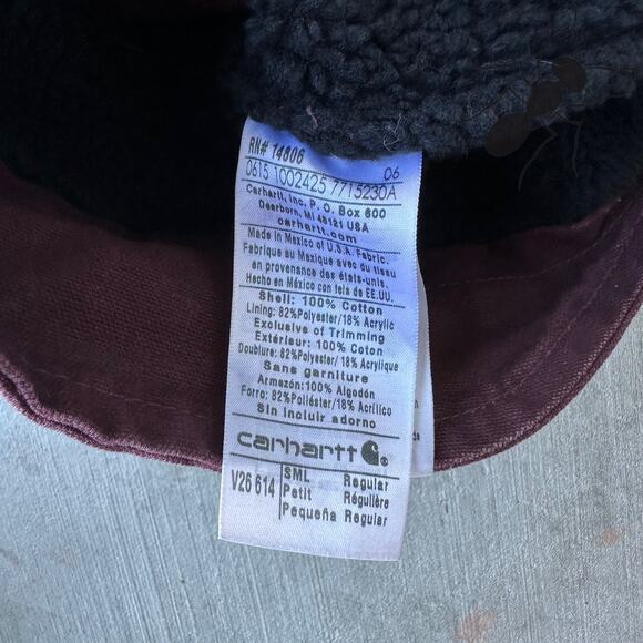 Vintage Y2K Carhartt V26 burgundy work wear jacket - Picture 3 of 6